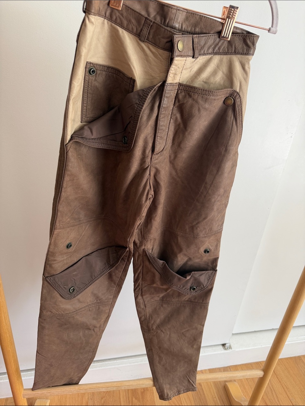 Wilson Brown Suede & Leather Women's Pants